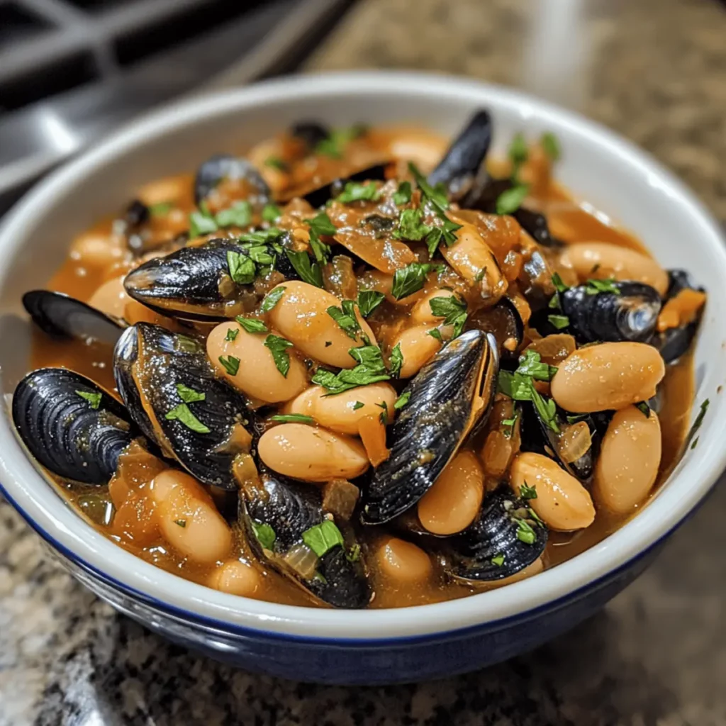 Simple White Bean and Mussel Stew