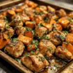 Sheet Pan Chicken and Sweet Potato Bites recipe