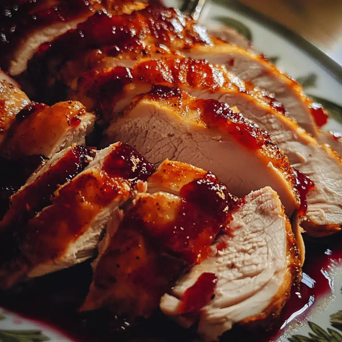 Cranberry-Glazed Turkey Meat