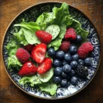 Simple Mixed Greens with Berries and Poppy Seed Dressing