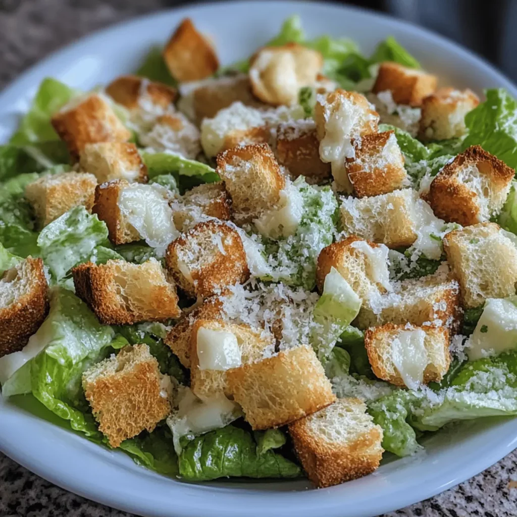 Classic Caesar Salad with Homemade Croutons