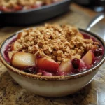 Cranberry Pear Crisp with Oat Crumble