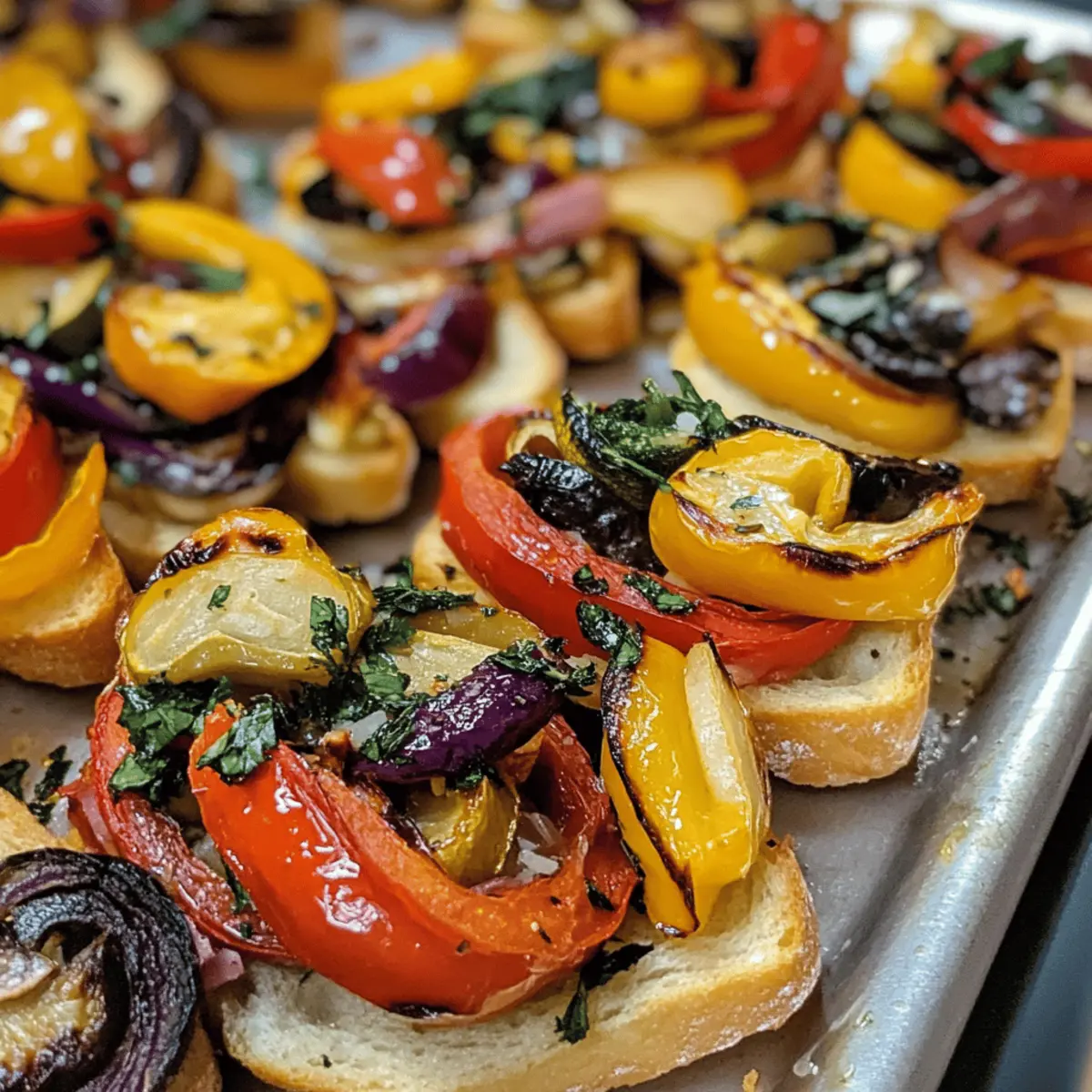 Roasted Veggie Crostini