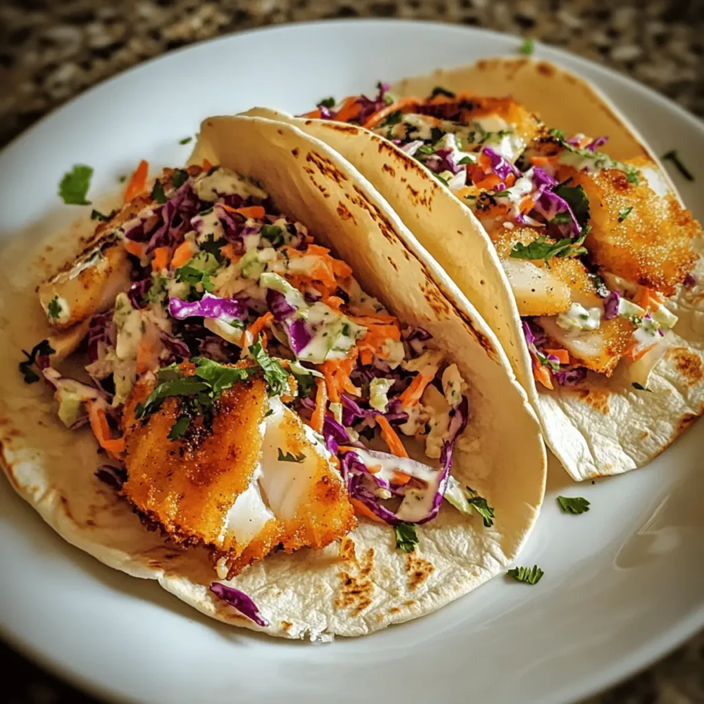 Mexican-Style Fish Tacos with Lime Slaw
