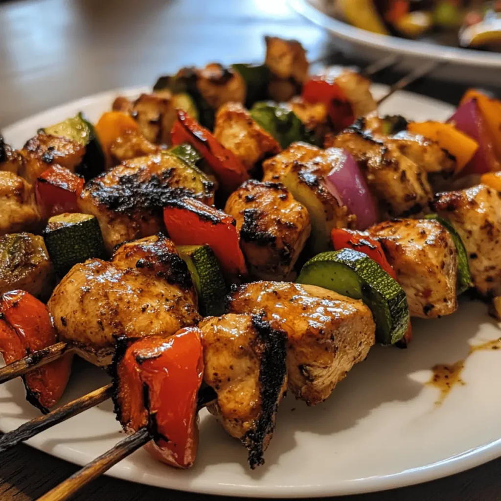 Savory Chicken and Veggie Skewers