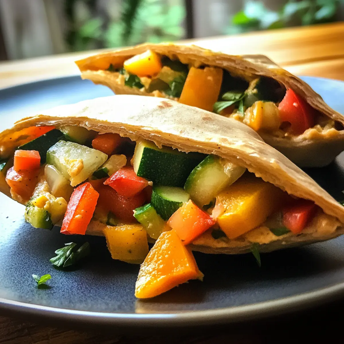 Rainbow Veggie Hummus Pockets