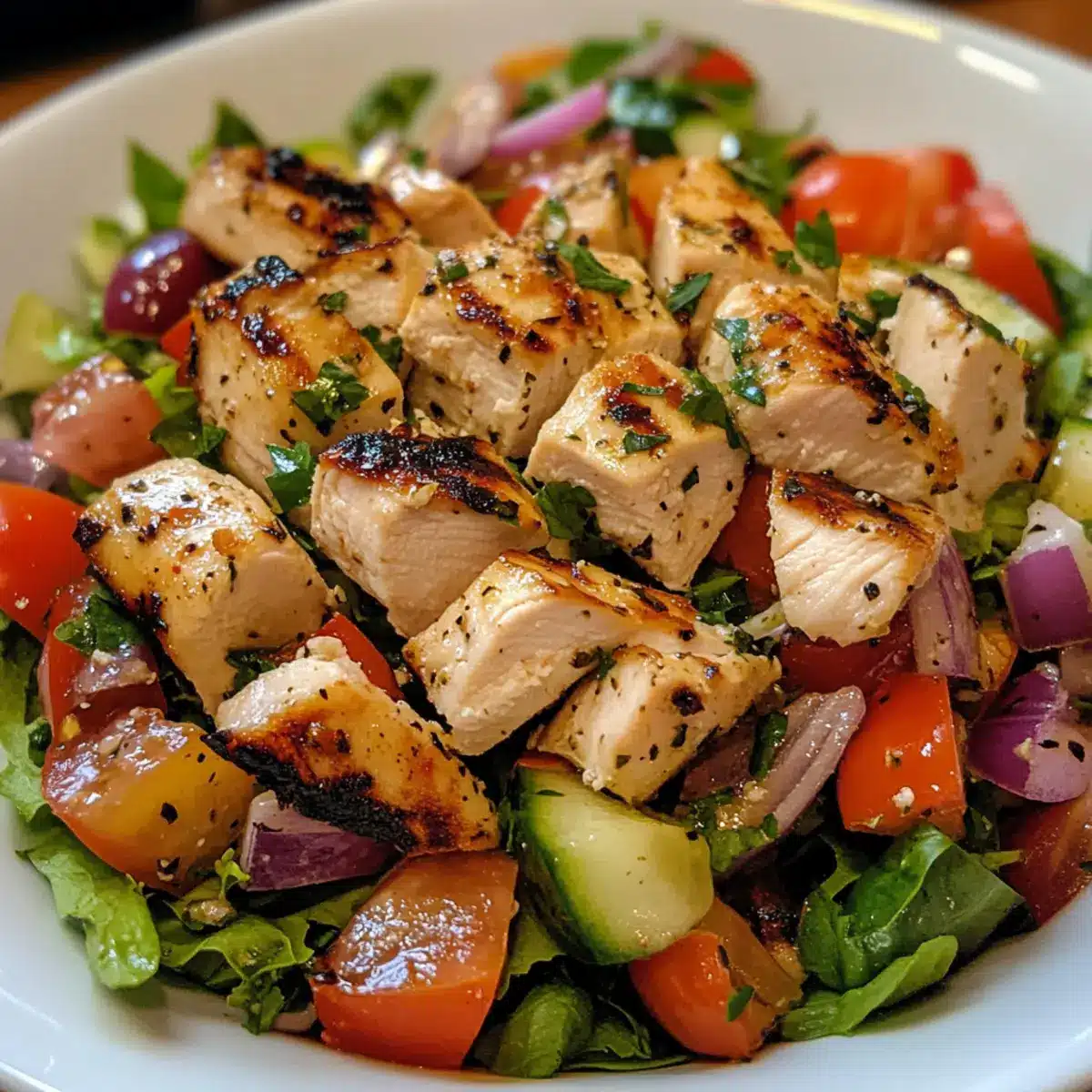 Greek Salad with Grilled Chicken