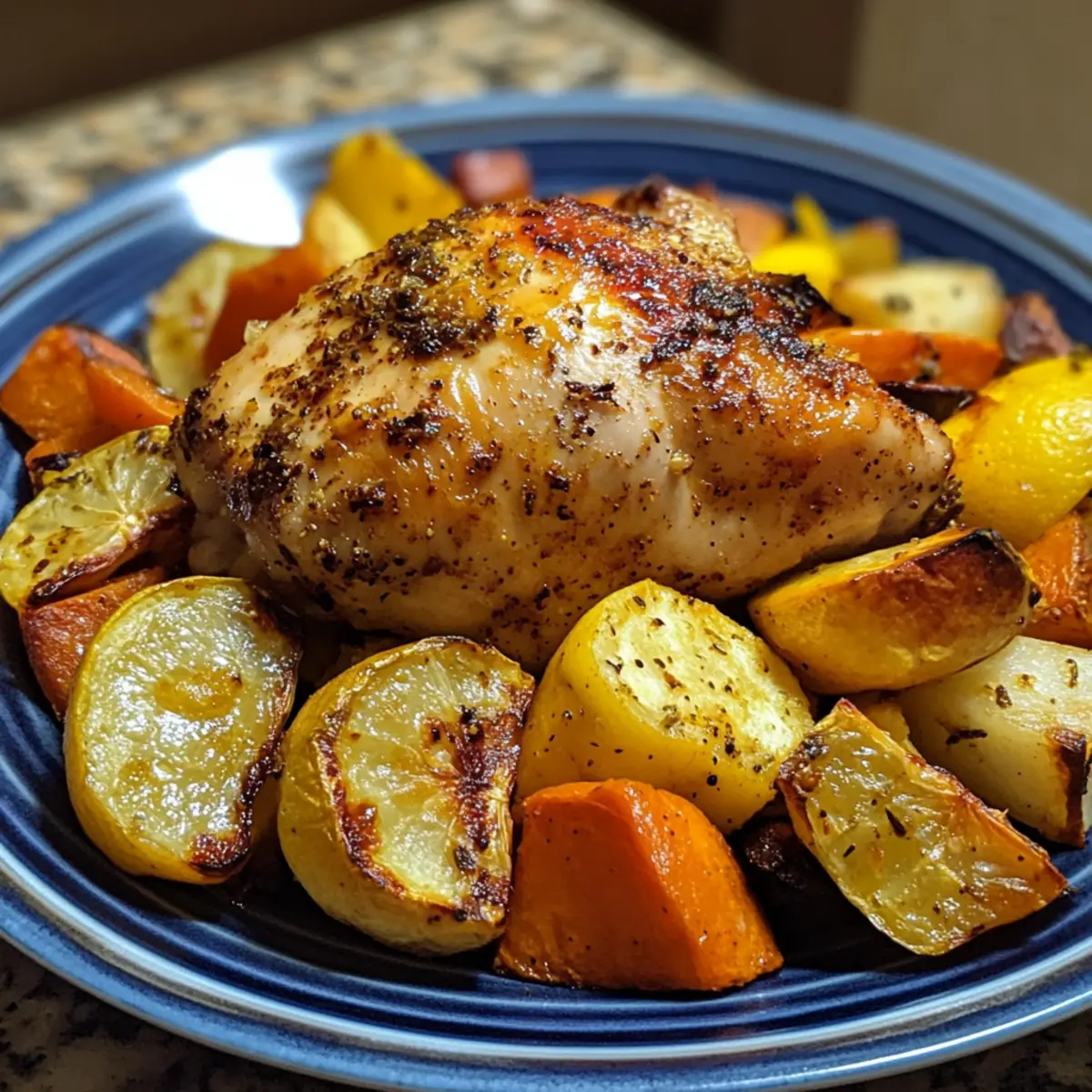 Lemon Paprika Chicken with Roasted Veggies