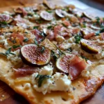Fig & Goat Cheese Flatbread with Prosciutto Crisps