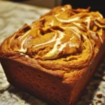 Pumpkin Bread with Cream Cheese Swirl recipe