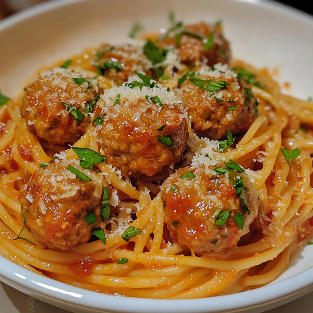 Homemade Spaghetti with Turkey Meatballs recipe