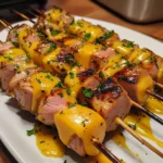 Smoked Turkey and Cheddar Kabobs with Honey-Mustard Dip