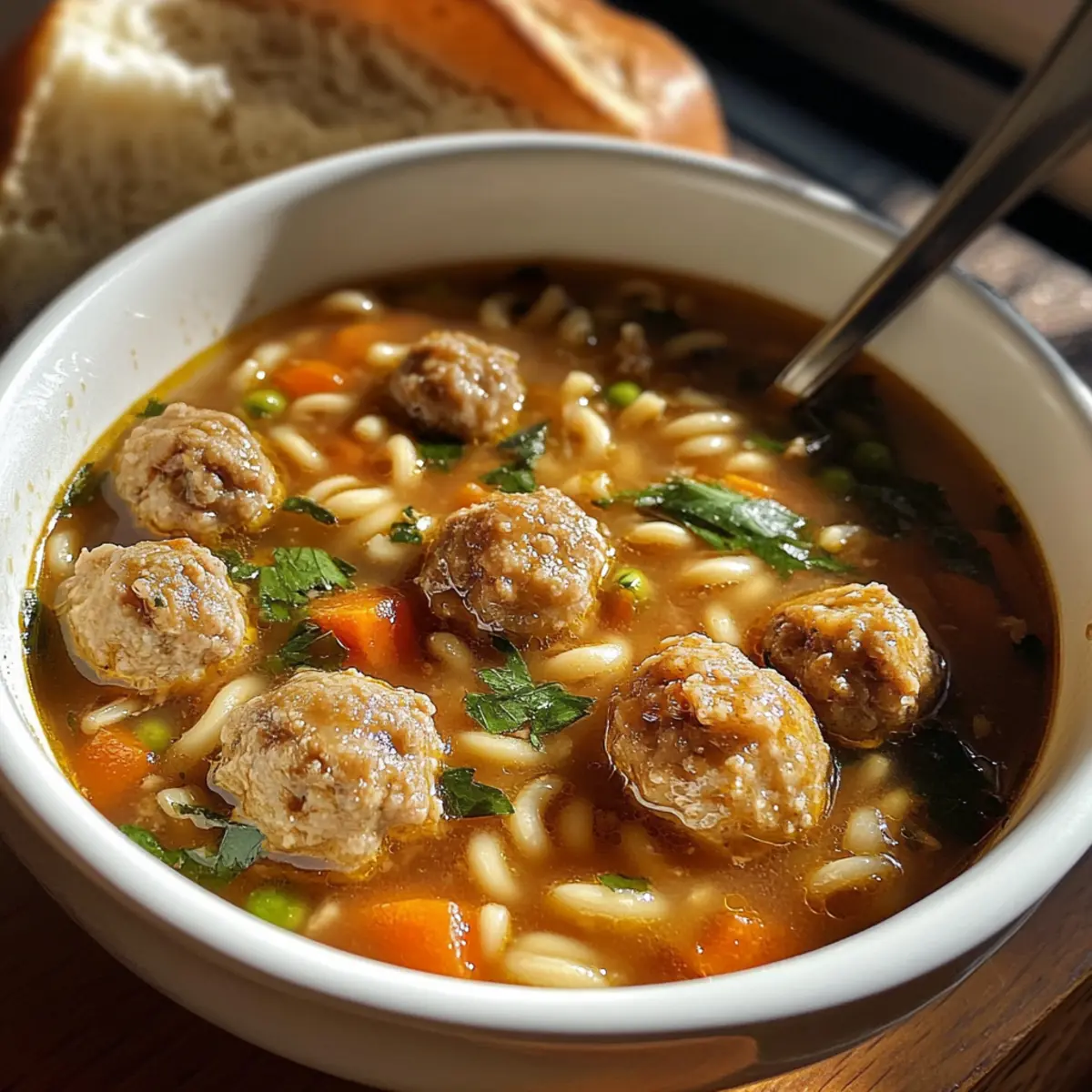 Alphabet Soup with Mini Meatballs recipe